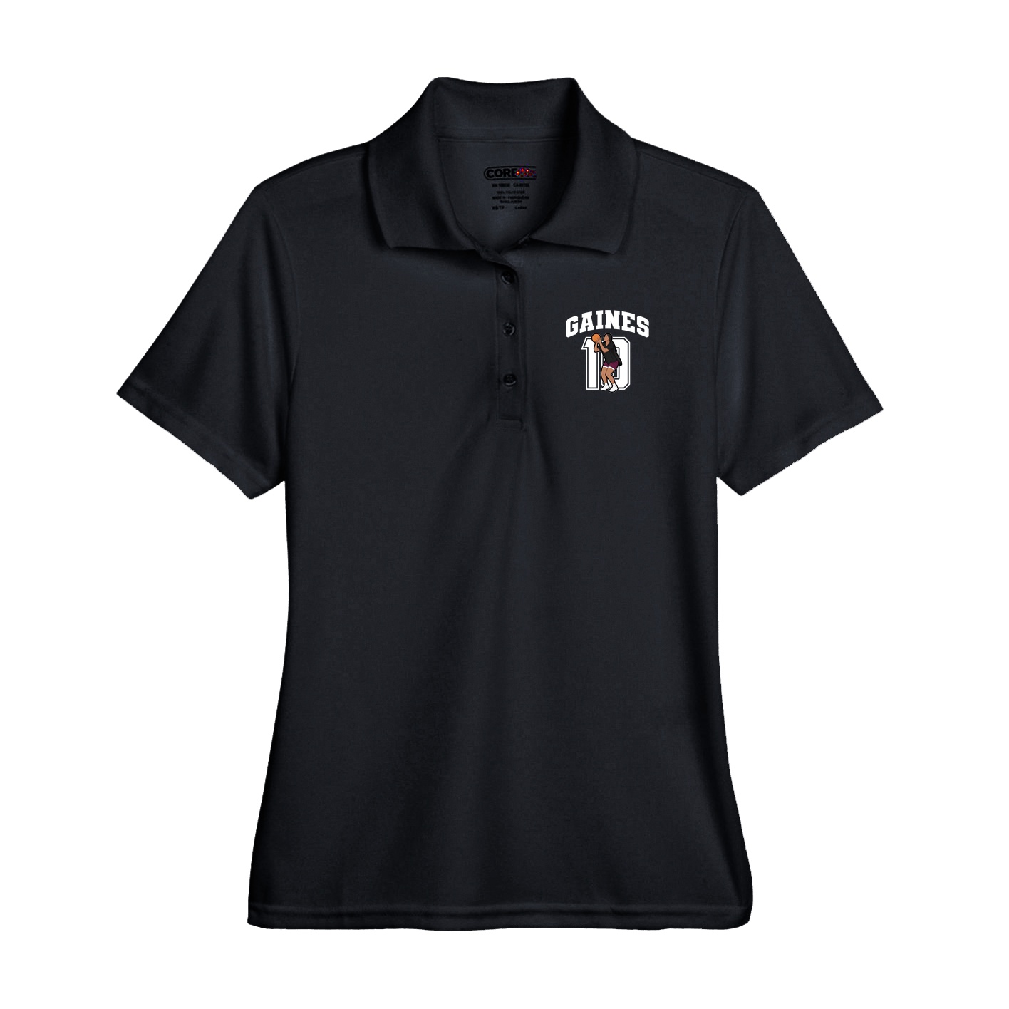 Performance Polo — Number in Black