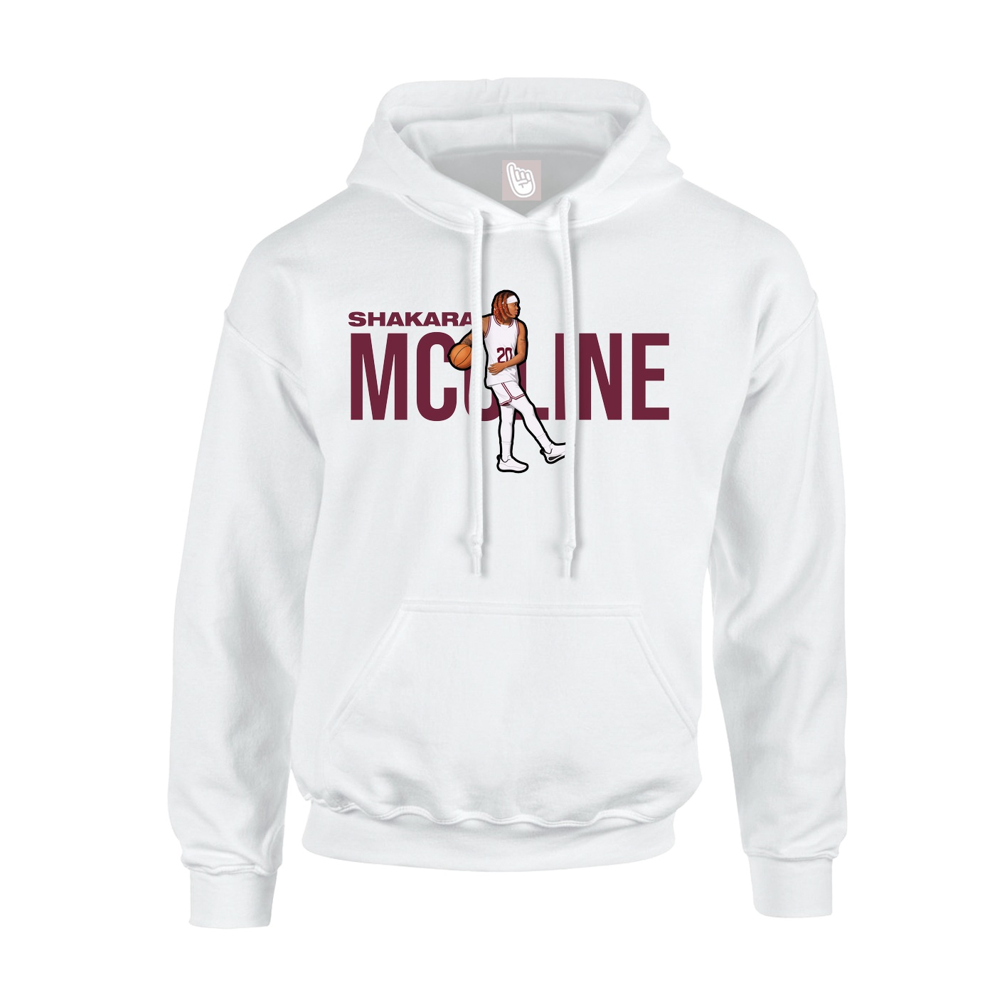 Youth Hoodie — Player Name in White