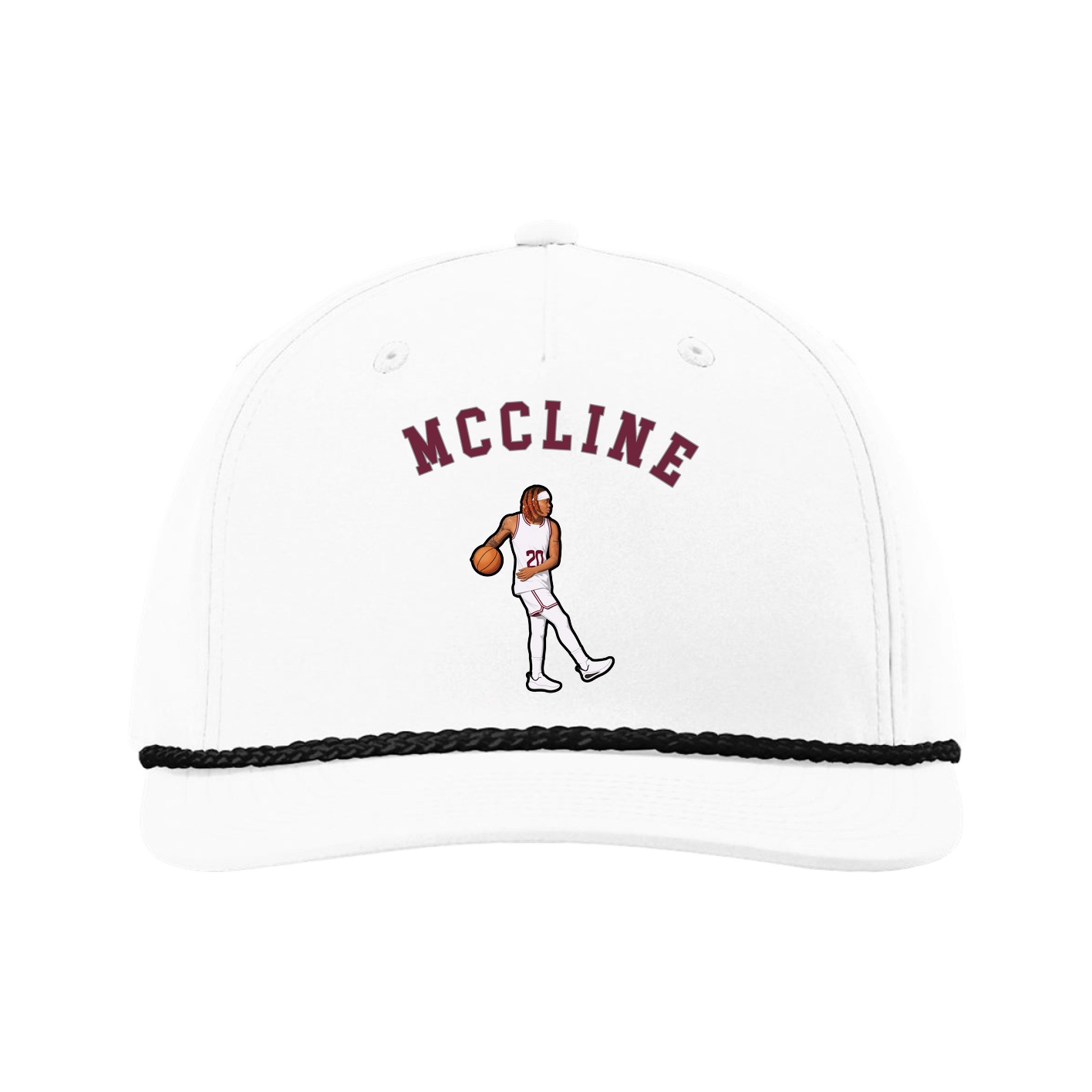 Five-Panel Classic Rope Cap — Shirsey Arch in White