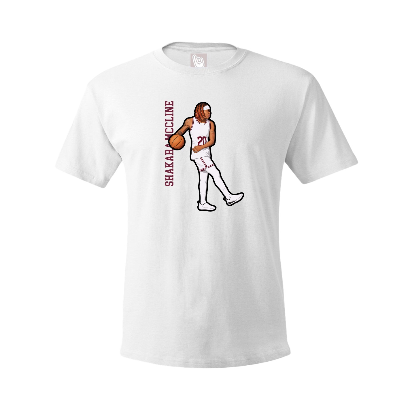 Youth Tee — Name Vertical in White