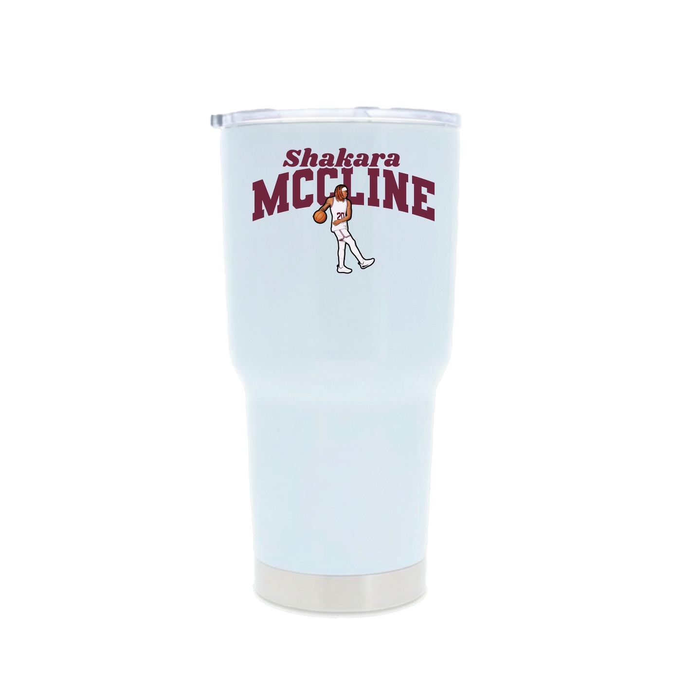 30oz Stainless Steel Tumbler — Signature Arch in White