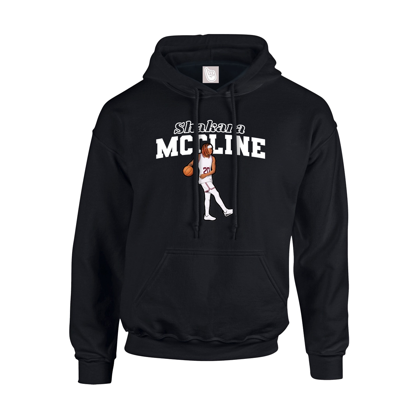 Youth Hoodie — Name Arch in Black