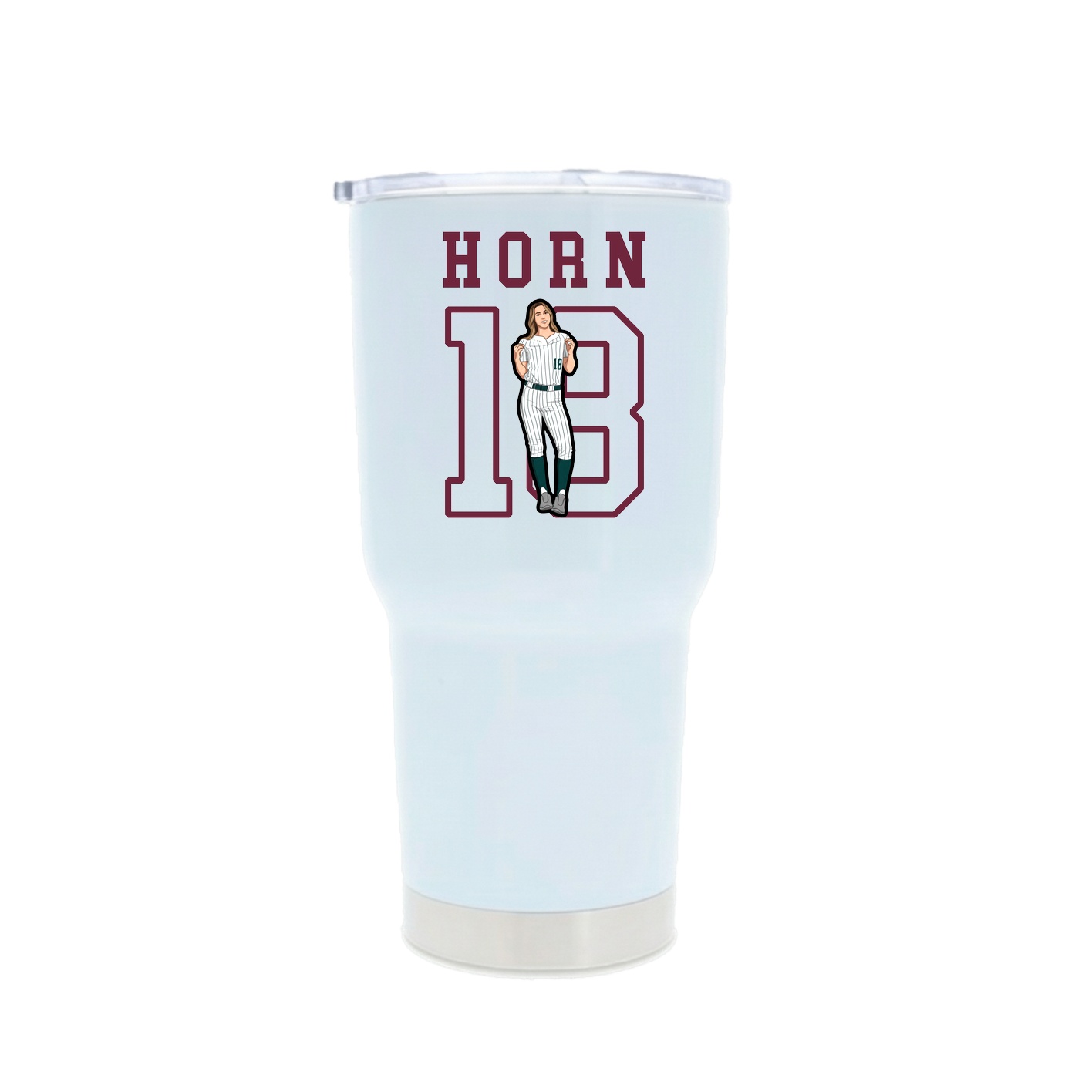 30oz Stainless Steel Tumbler — Shirsey in White