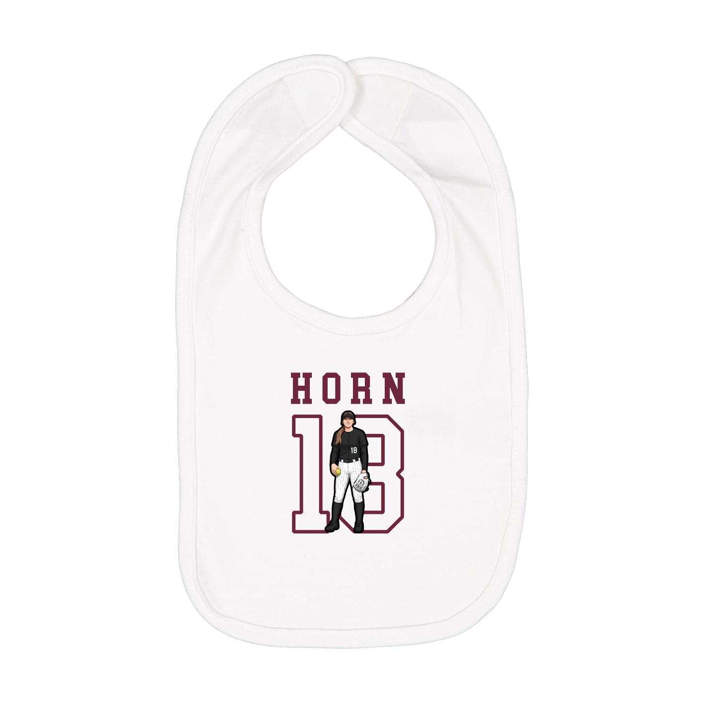 Infant Bib — Shirsey in White