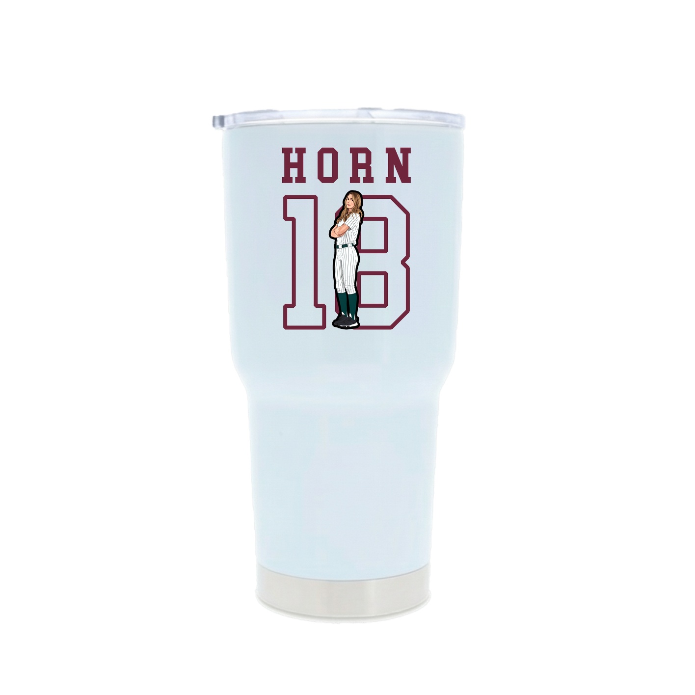 30oz Stainless Steel Tumbler — Shirsey in White
