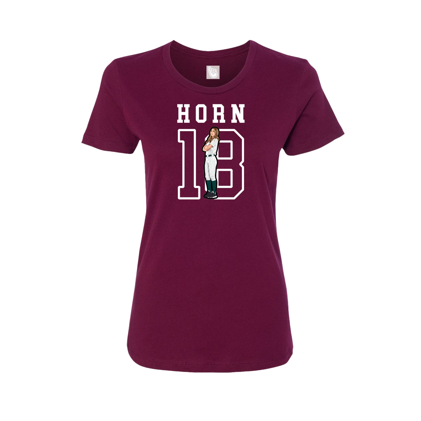 Fitted Women's Tee — Shirsey in Maroon