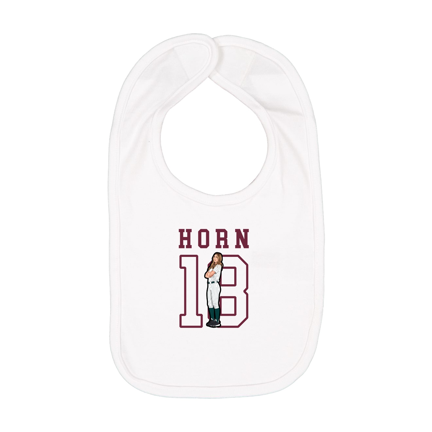 Infant Bib — Shirsey in White
