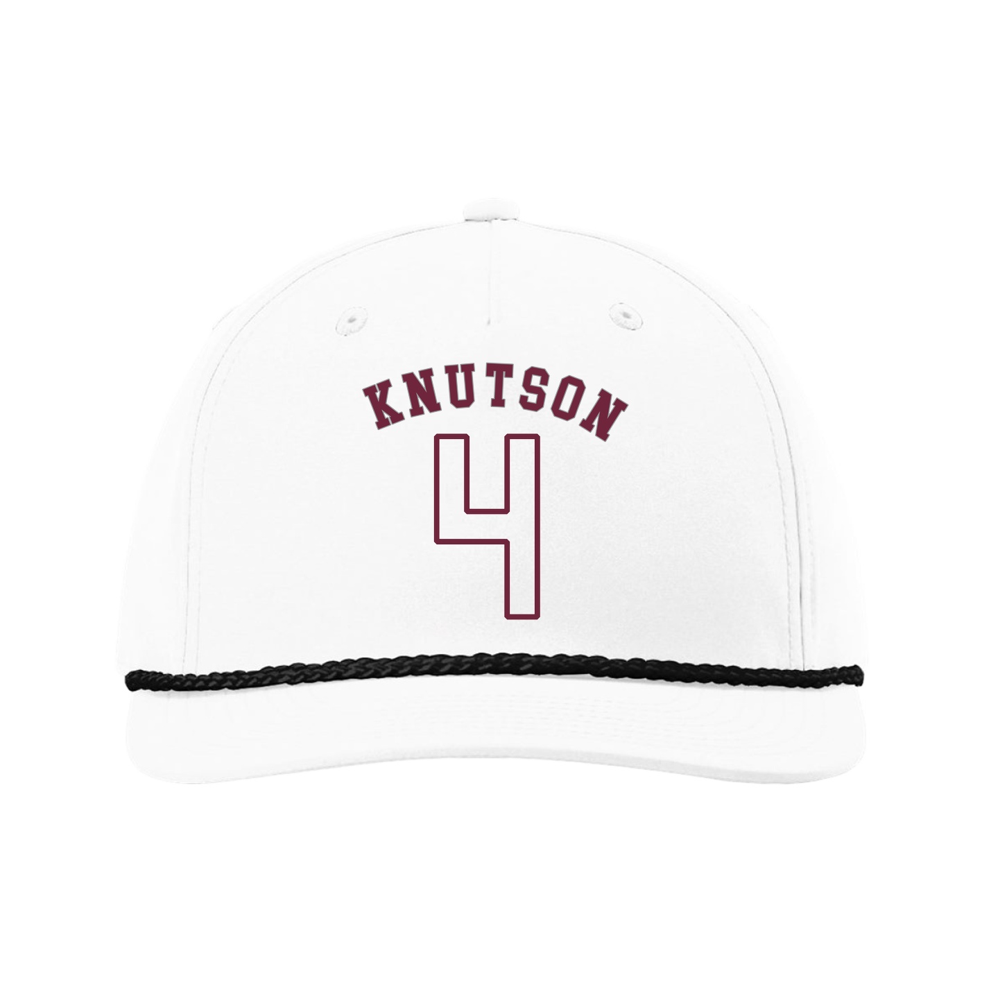 Five-Panel Classic Rope Cap — Shirsey Arch in White