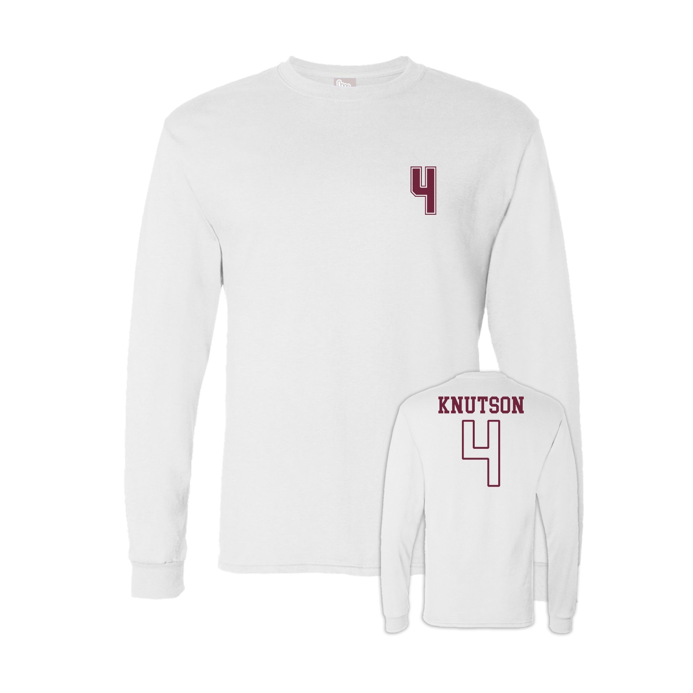 Long Sleeve Tee — Chest Back in White