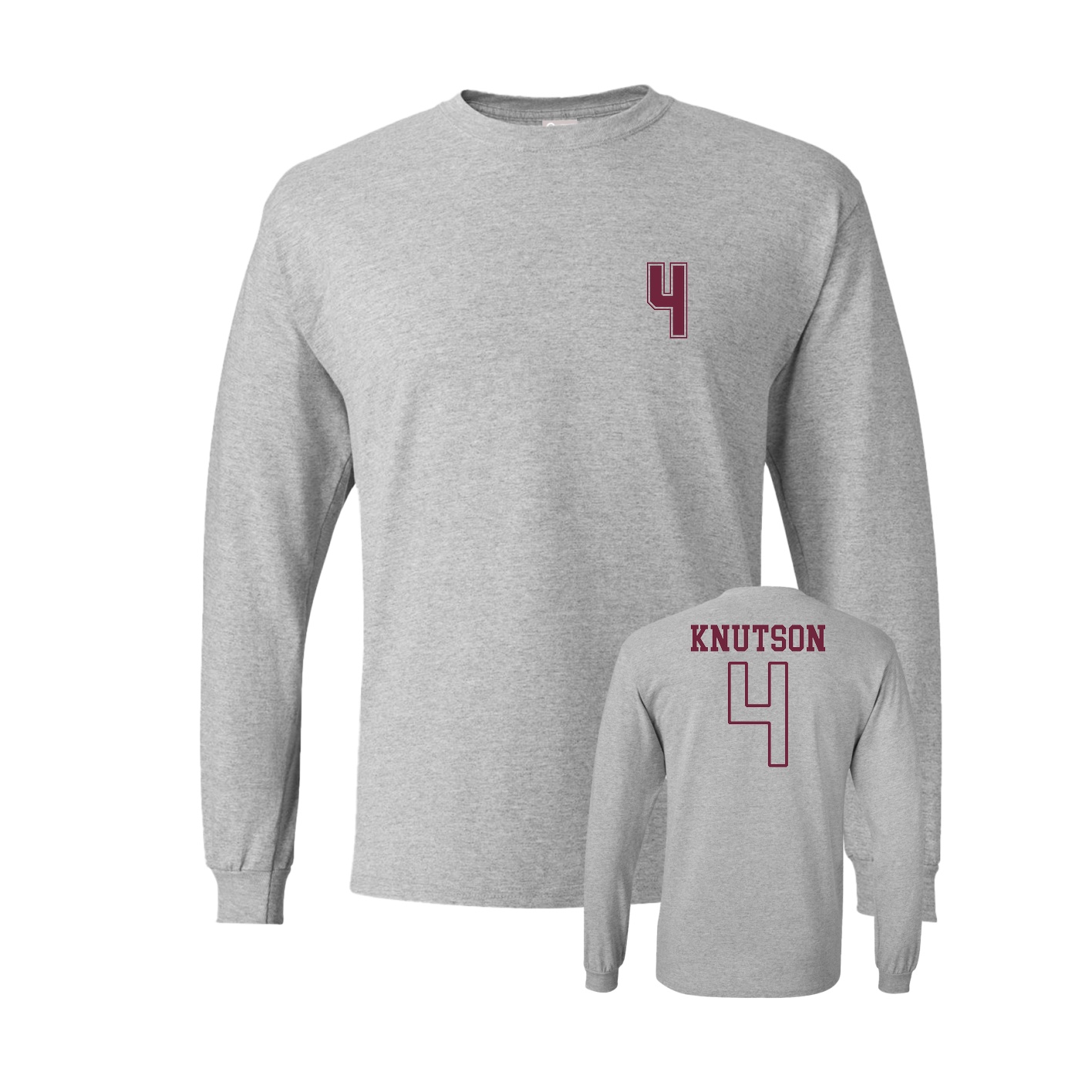 Long Sleeve Tee — Chest Back in Grey