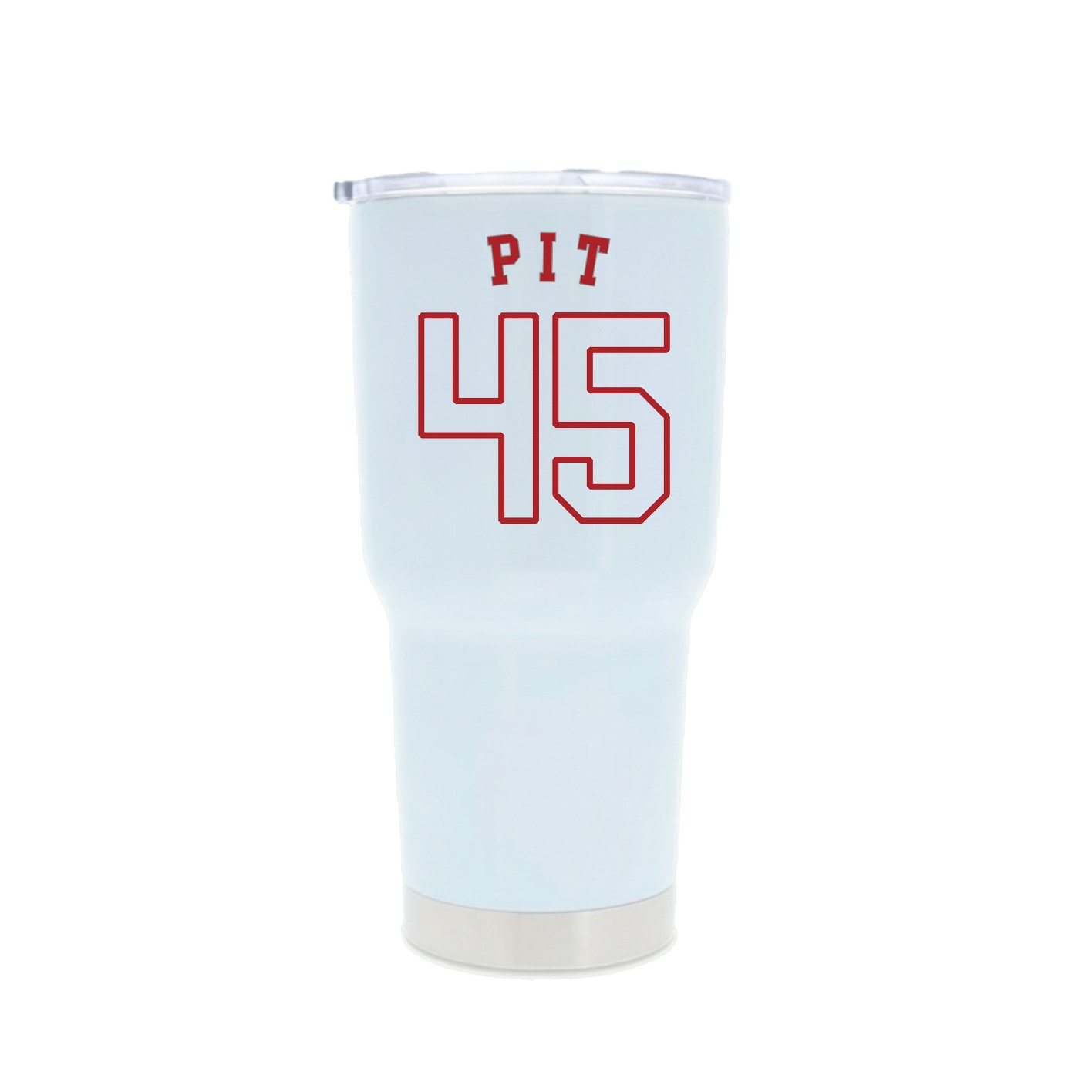 30oz Stainless Steel Tumbler — Shirsey Arch in White