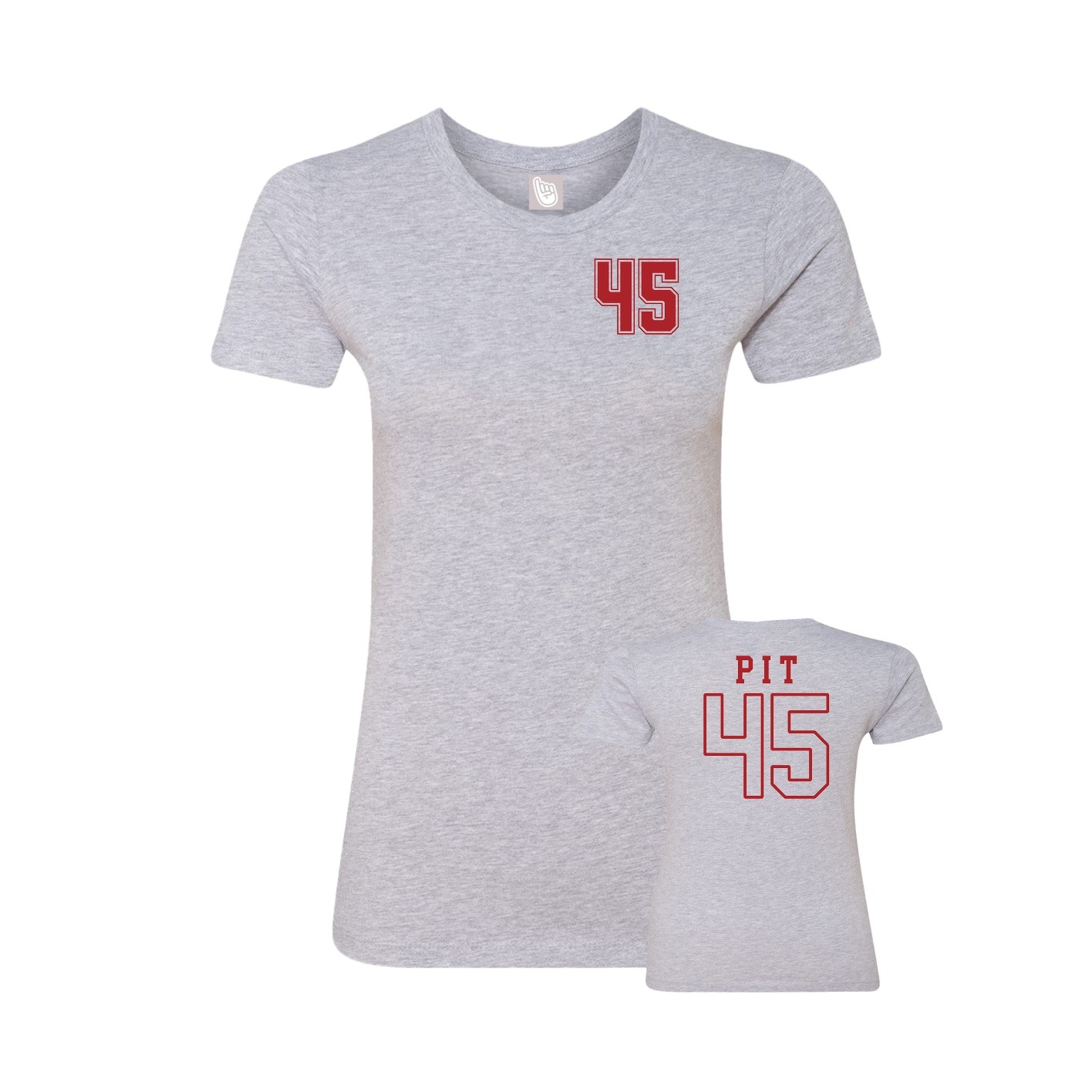 Womens Tee — Chest Back in Grey