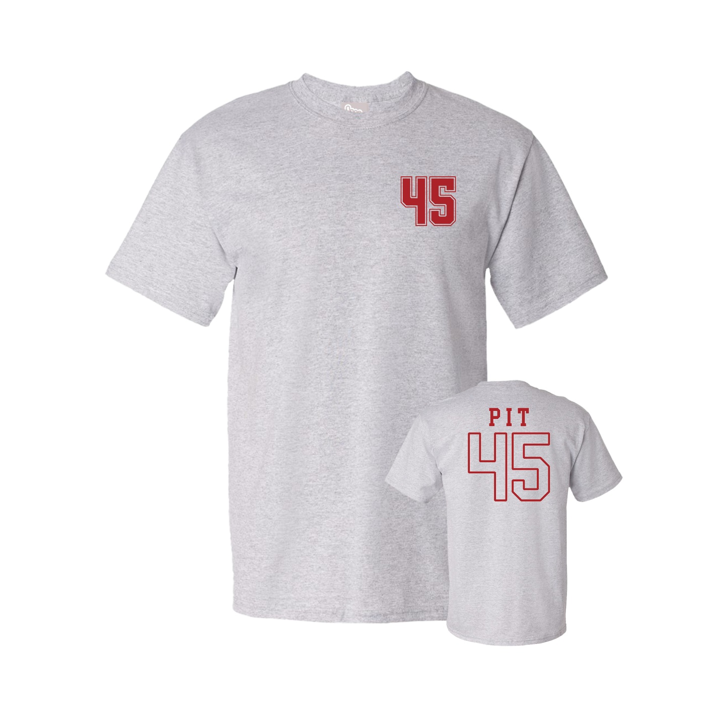 Youth Tee — Chest Back in Grey