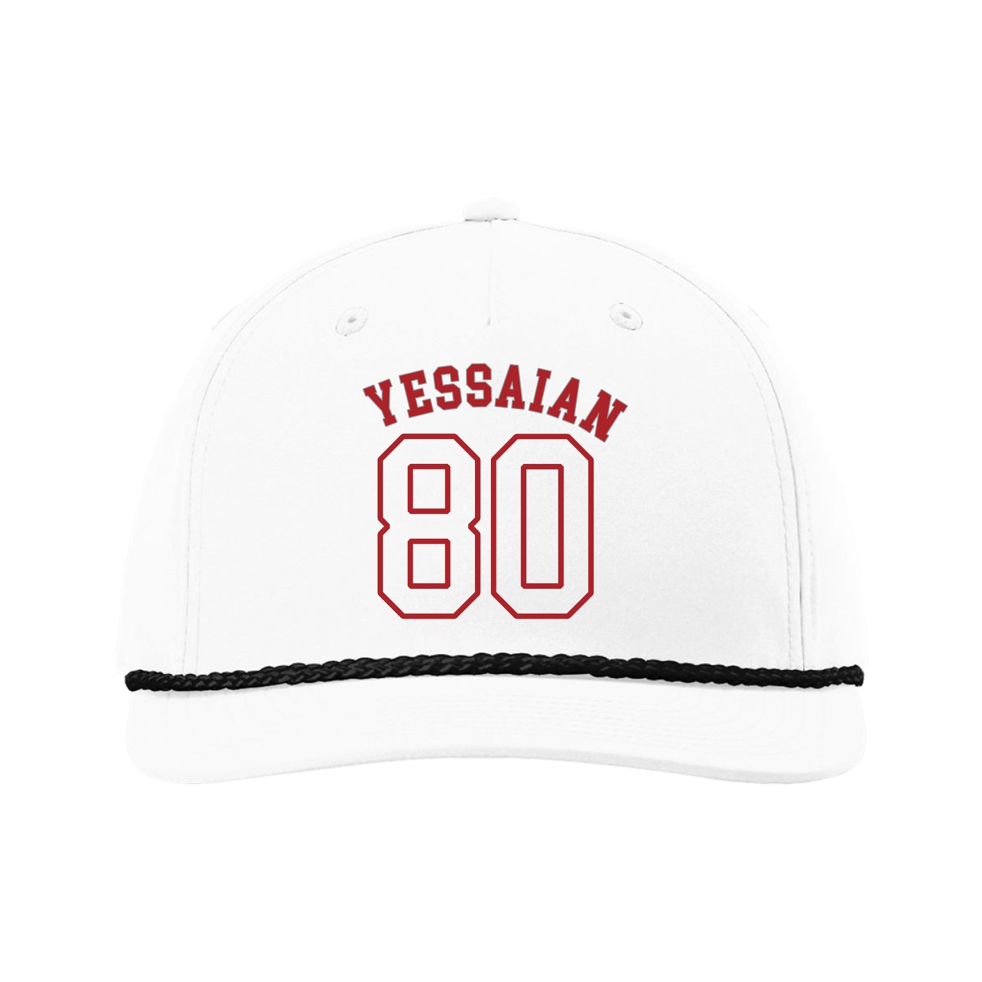 Five-Panel Classic Rope Cap — Shirsey Arch in White