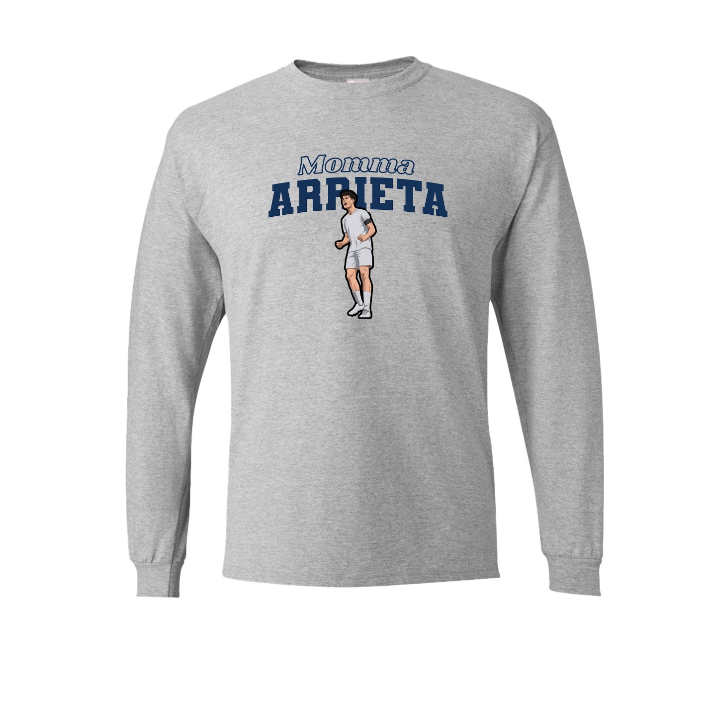 Long Sleeve Tee — Mothers Day Block in Grey
