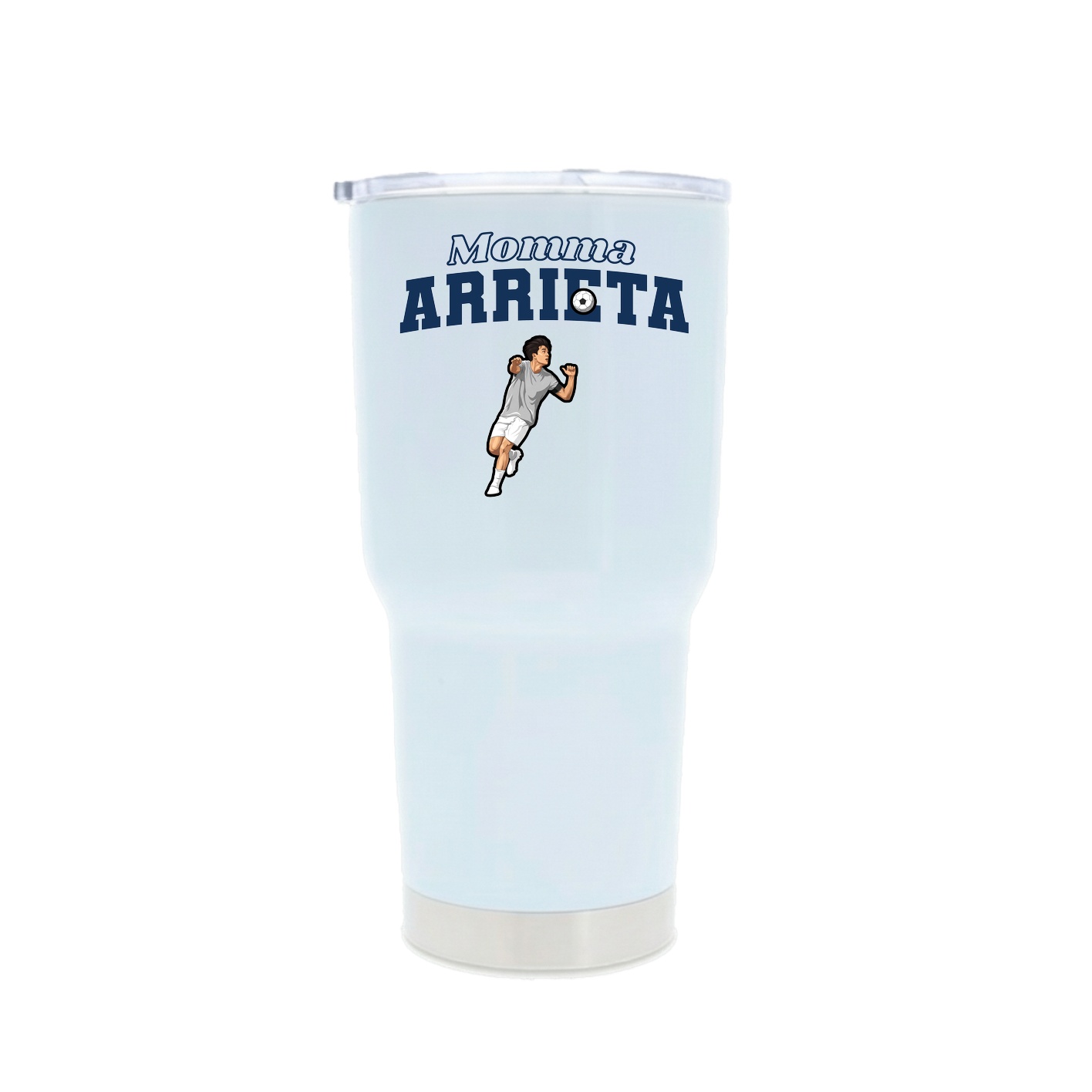 30oz Stainless Steel Tumbler — Mothers Day Block in White