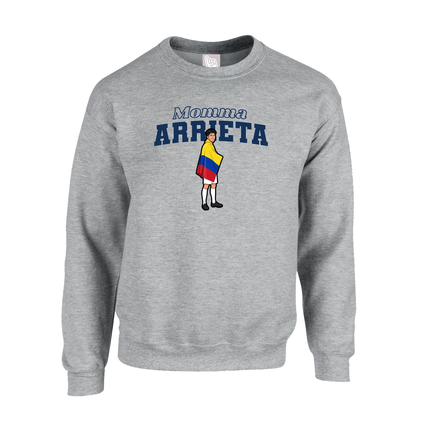 Fleece Crew — Mothers Day Block in Grey