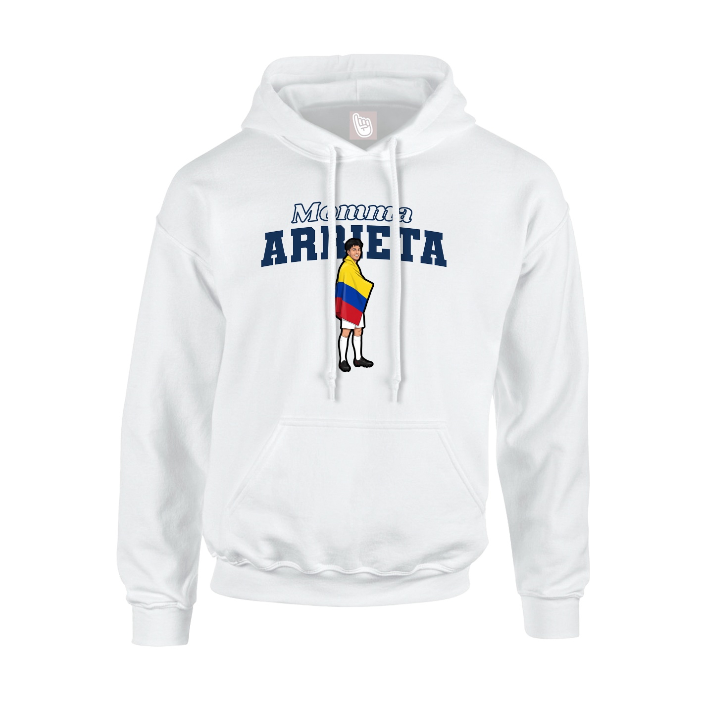 Youth Hoodie — Mothers Day Block in White