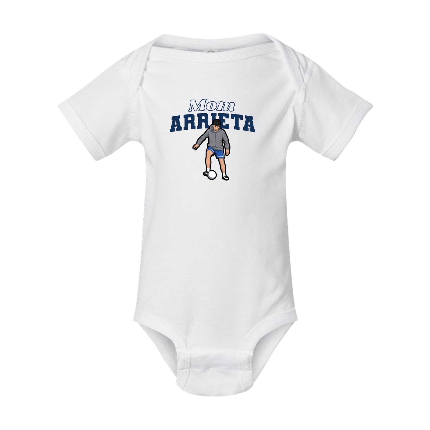 Baby Onesie — Mothers Day Block in White