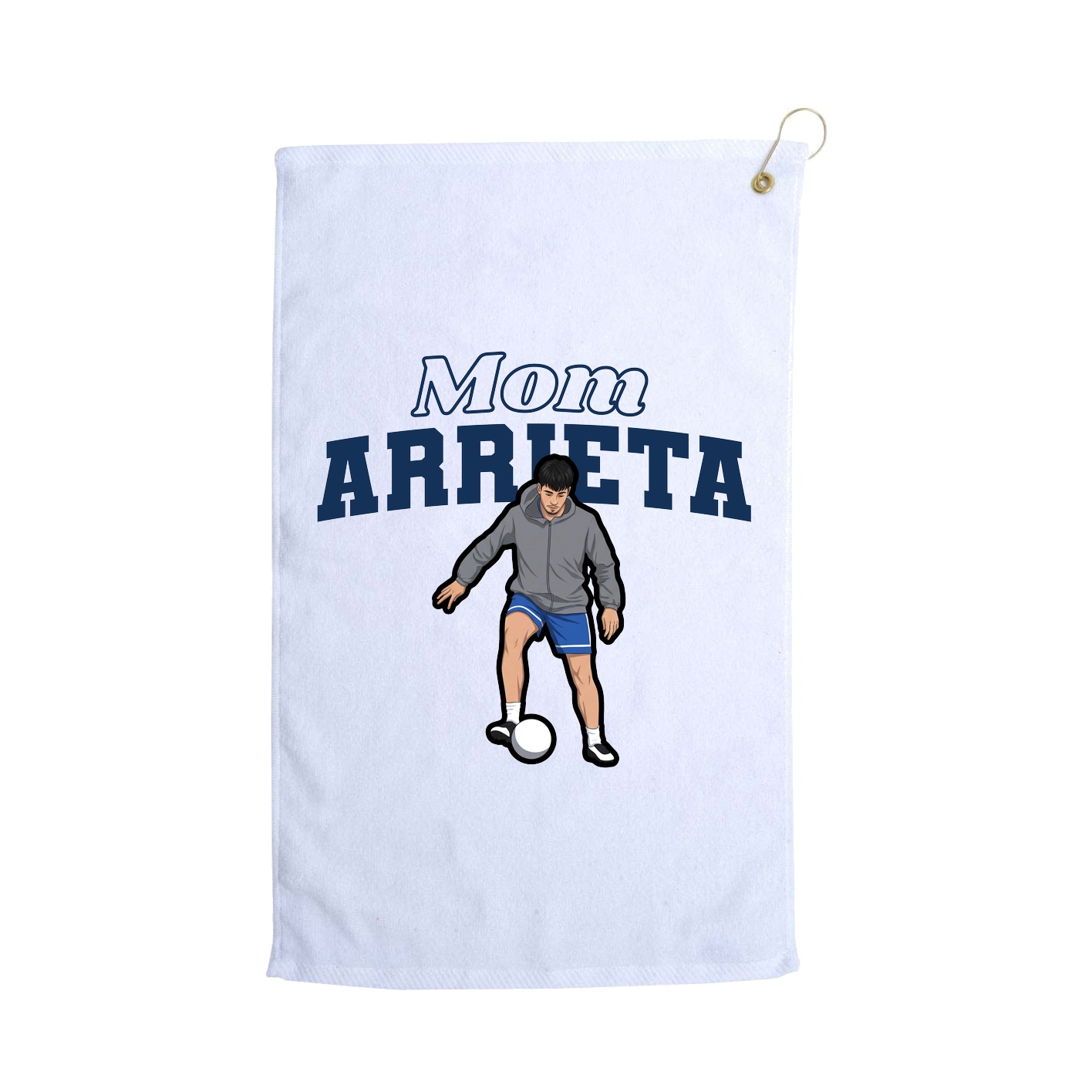 Golf Towel — Mothers Day Block in White