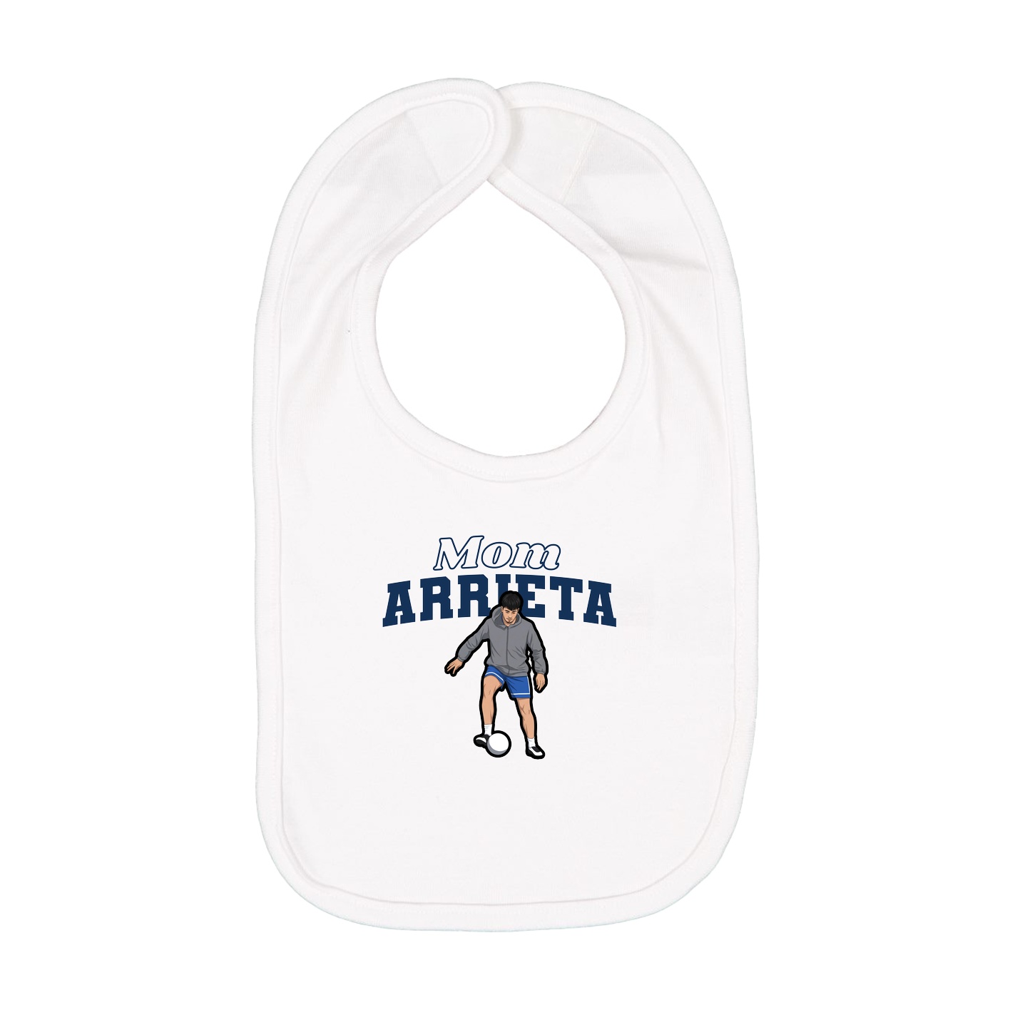 Infant Bib — Mothers Day Block in White