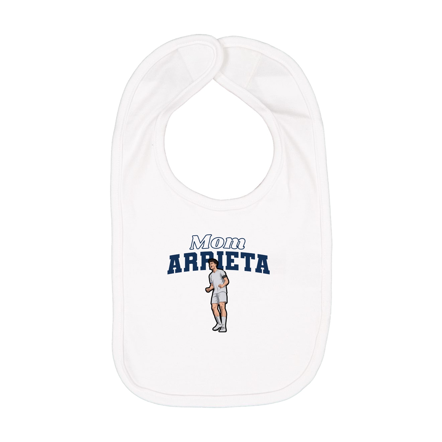 Infant Bib — Mothers Day Block in White