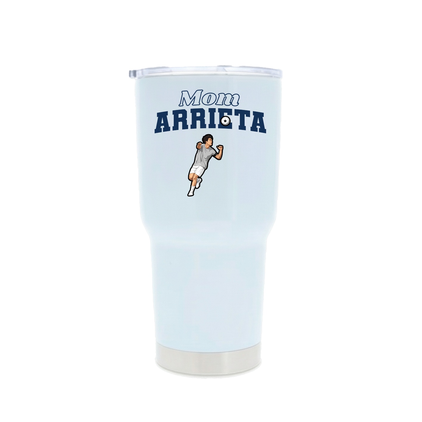 30oz Stainless Steel Tumbler — Mothers Day Block in White