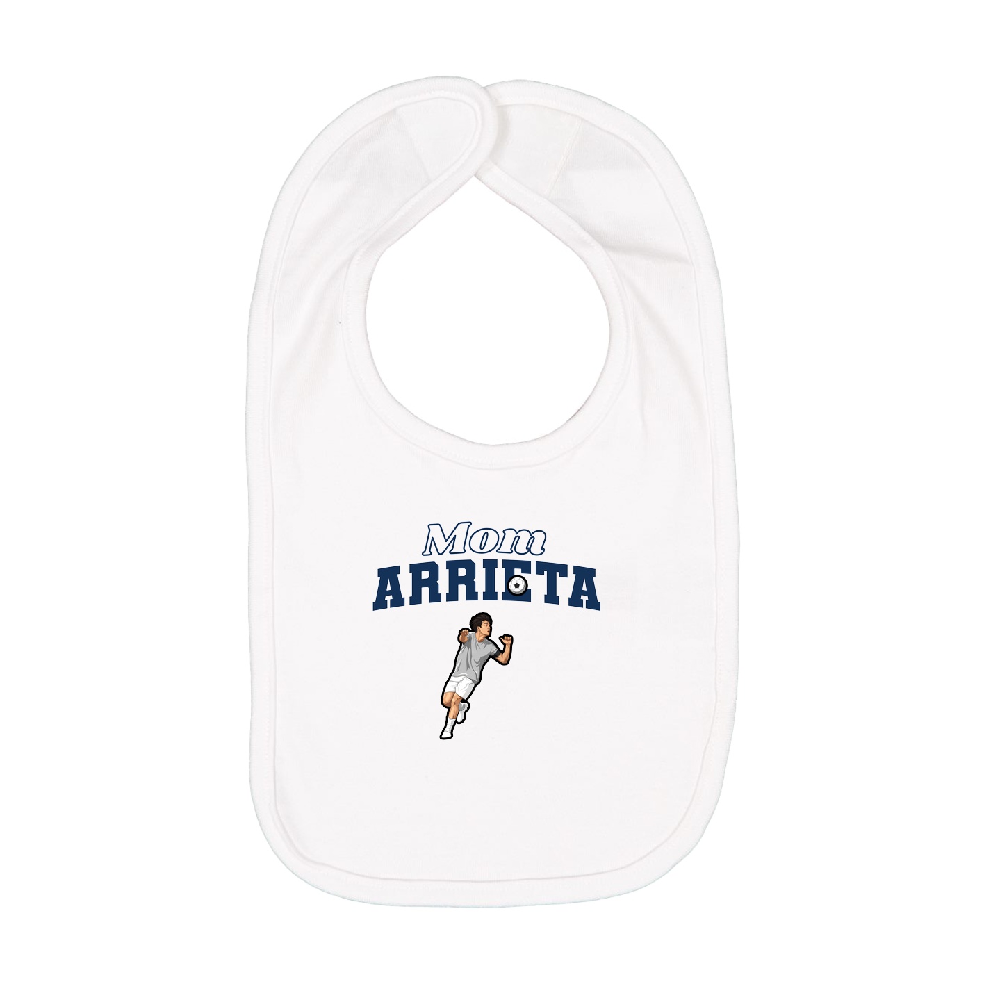 Infant Bib — Mothers Day Block in White