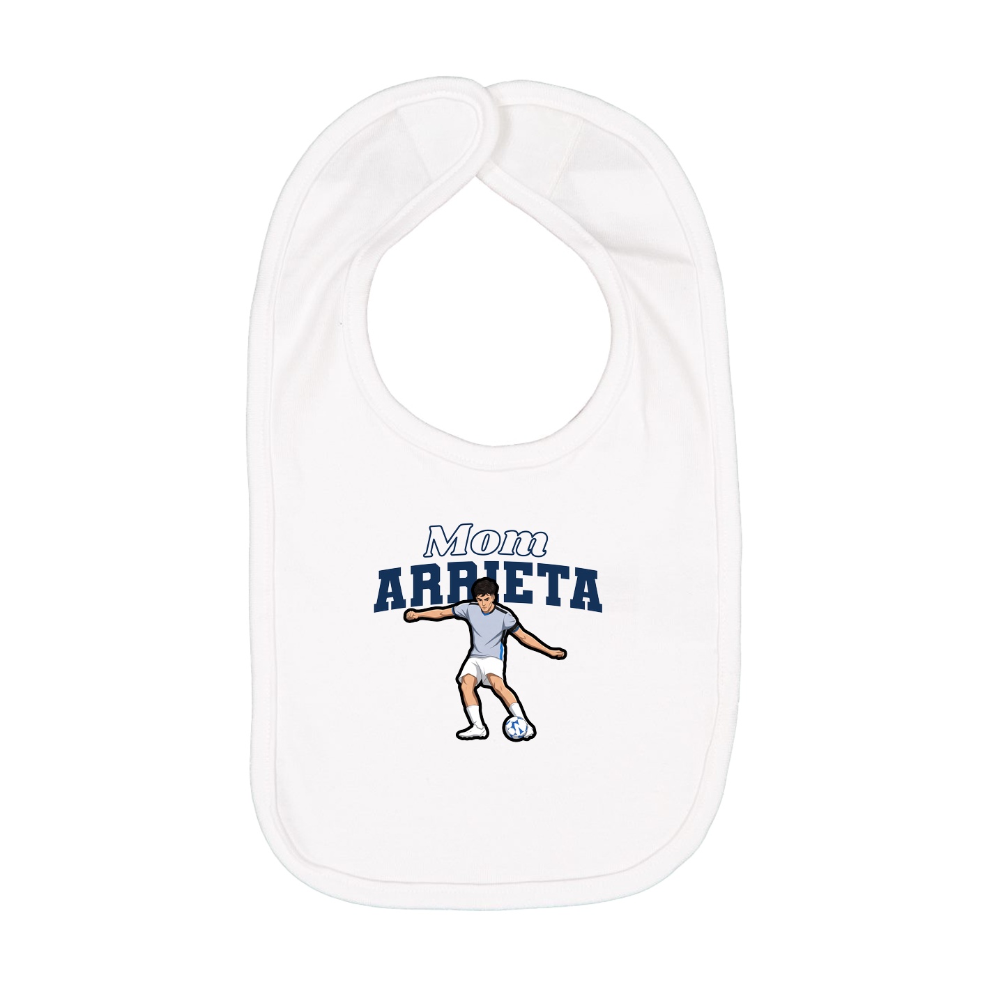 Infant Bib — Mothers Day Block in White