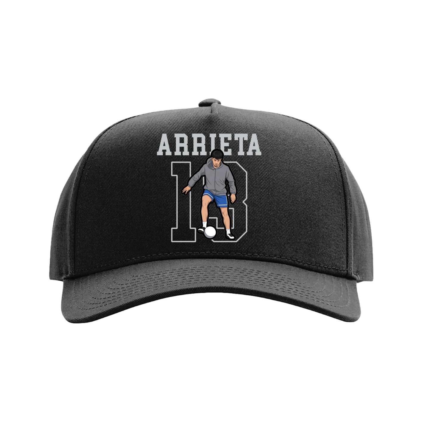 Full Fabric Five-Panel Champ Cap — Shirsey in Black