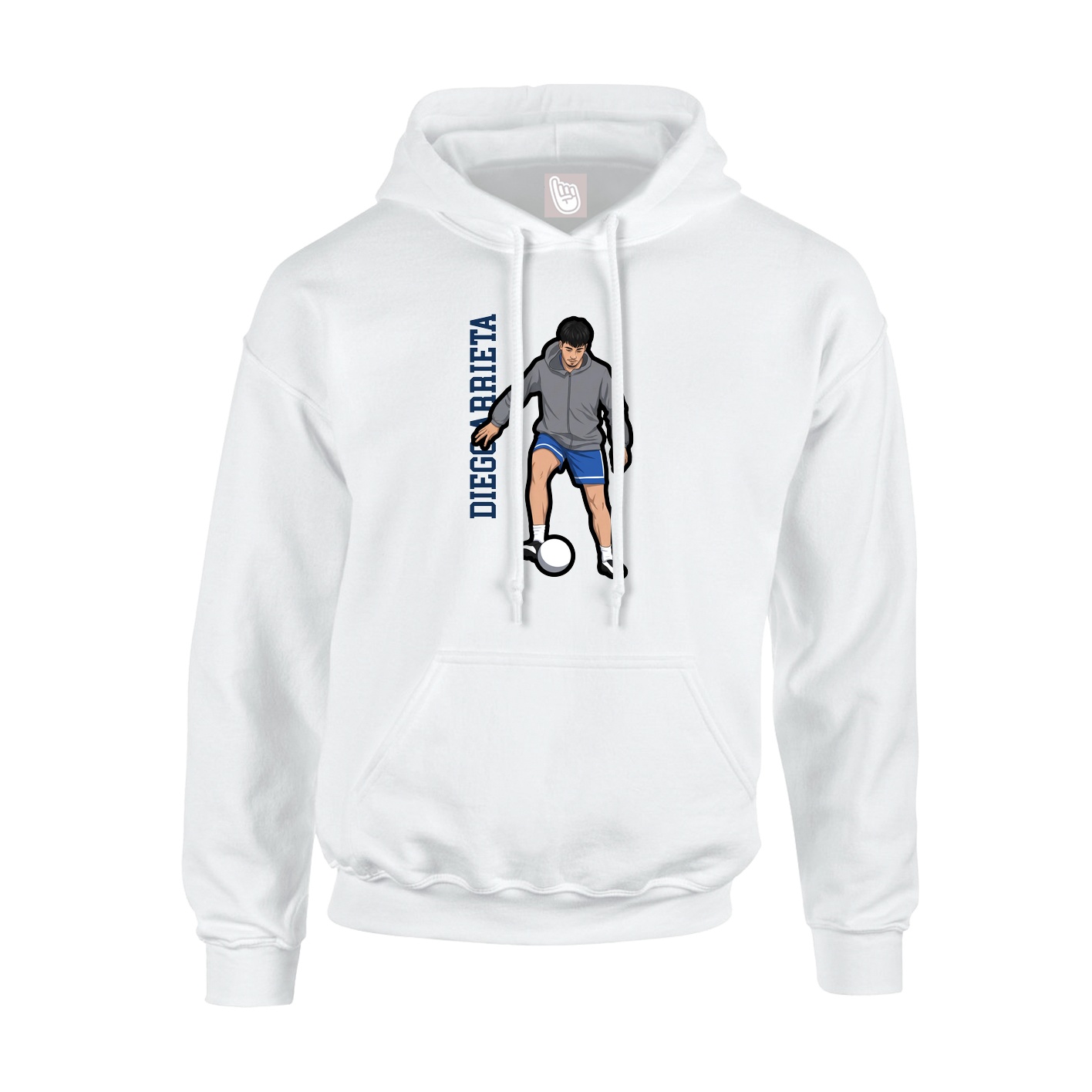 Youth Hoodie — Name Vertical in White