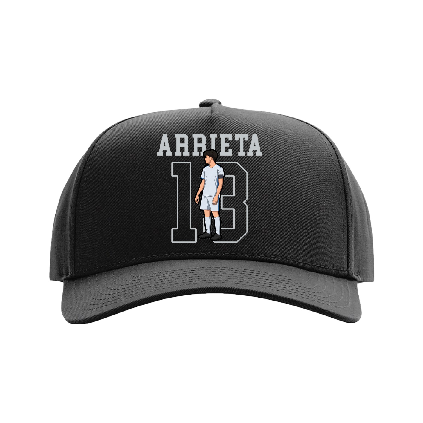 Full Fabric Five-Panel Champ Cap — Shirsey in Black