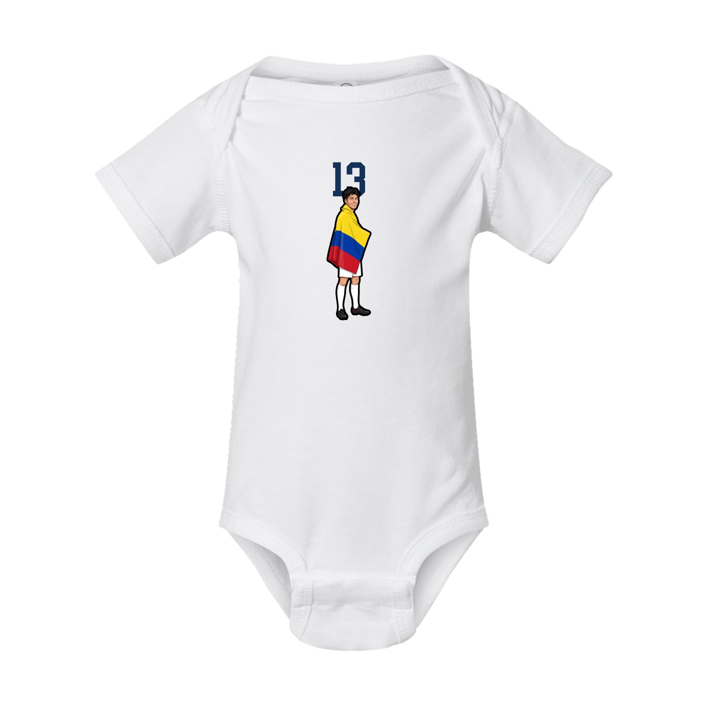 Baby Onesie — Number Top in White