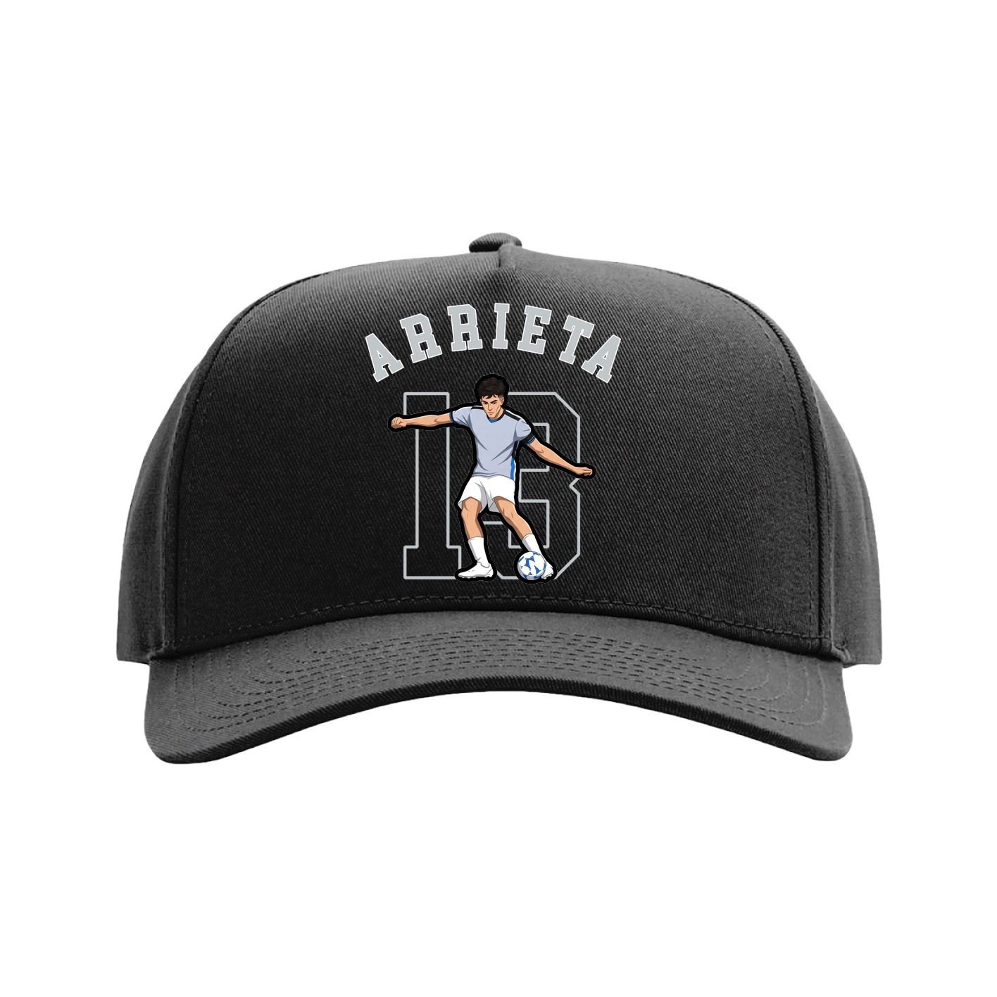 Full Fabric Five-Panel Champ Cap — Shirsey Arch in Black
