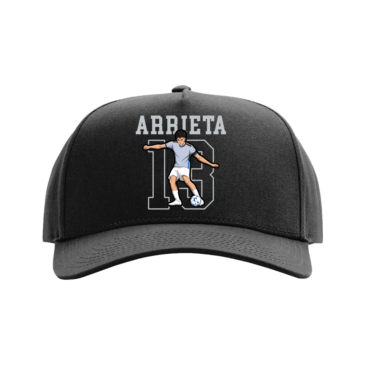 Full Fabric Five-Panel Champ Cap — Shirsey in Black