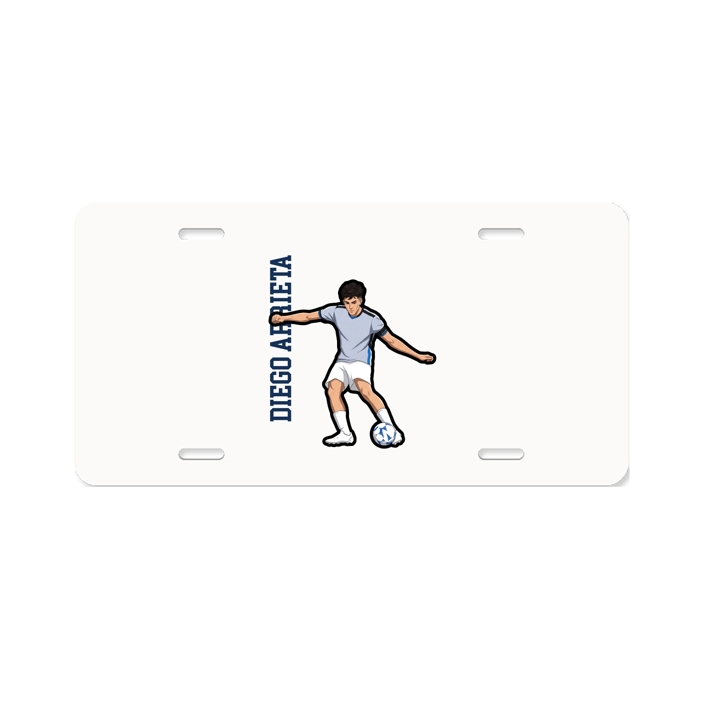 License Plate — Name Vertical in Classic