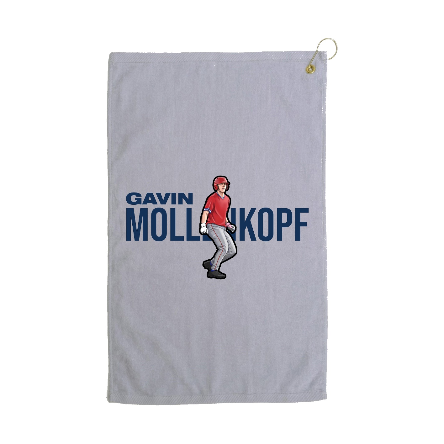 Golf Towel — Player Name in Grey