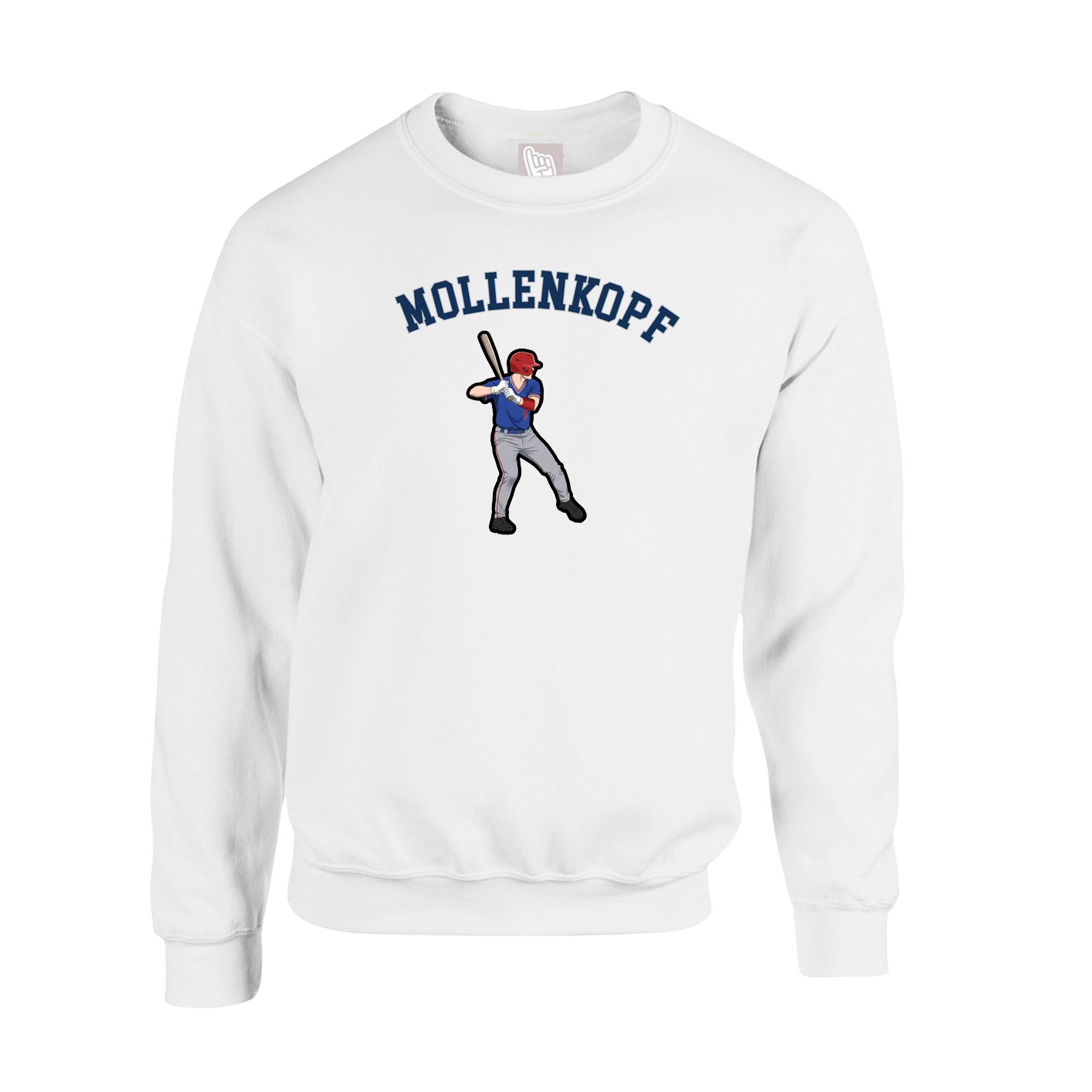 Fleece Crew — Shirsey Arch in White