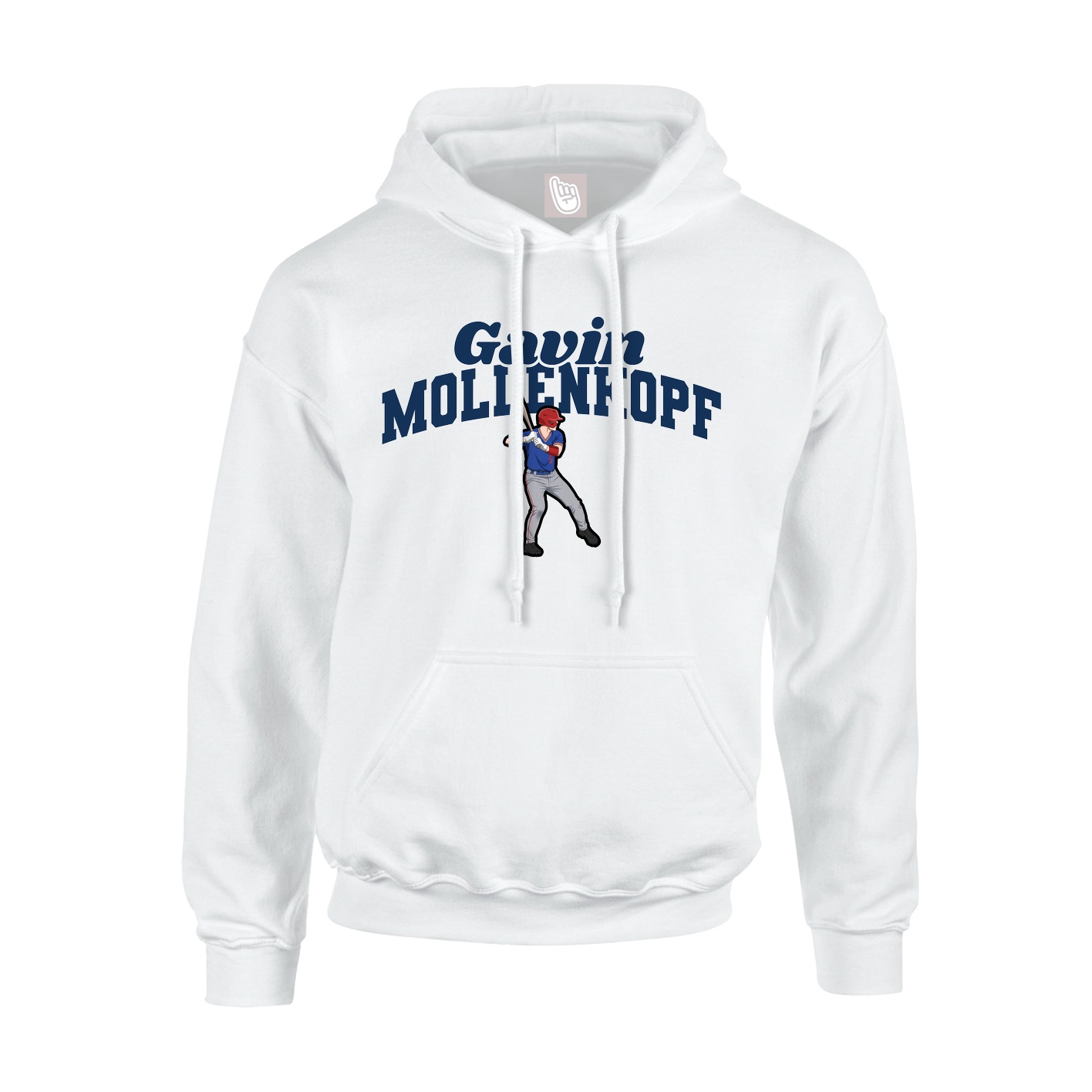 Hoodie — Signature Arch in White