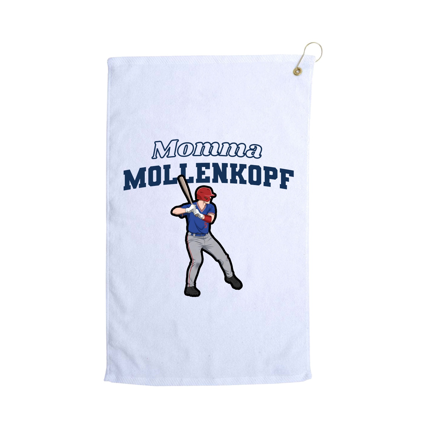 Golf Towel — Mothers Day Block in White
