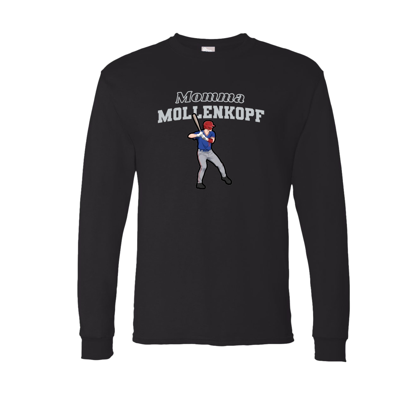 Long Sleeve Tee — Mothers Day Block in Black