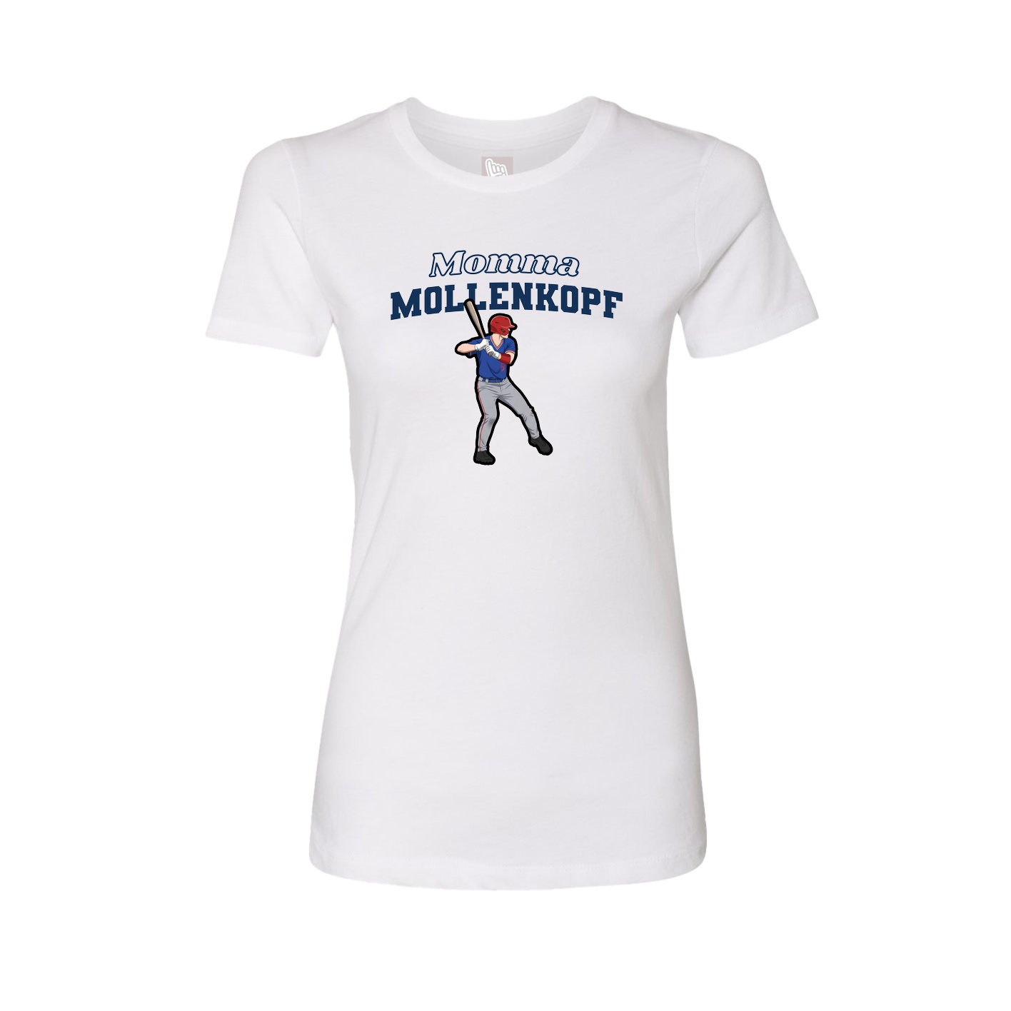 Womens Tee — Mothers Day Block in White