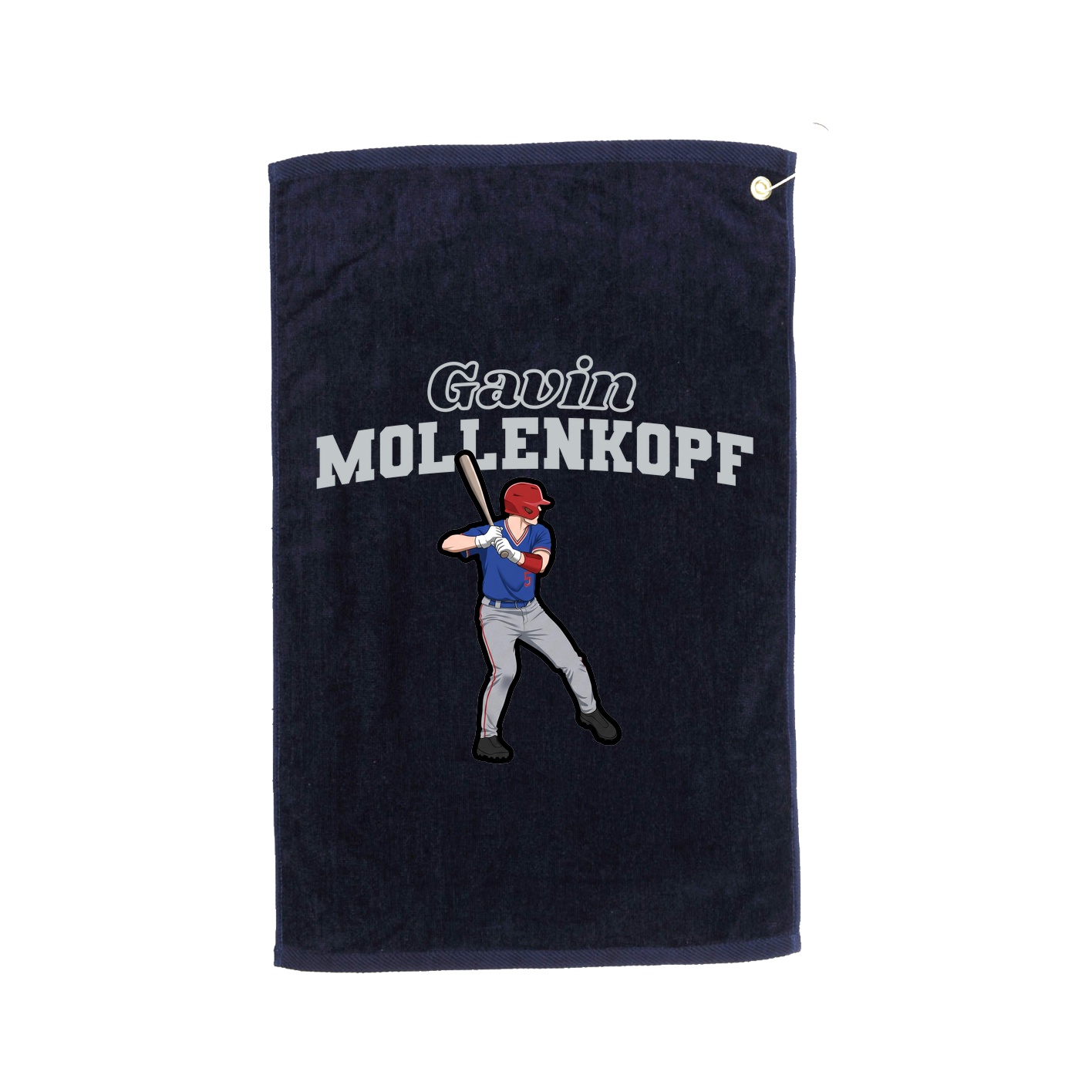 Golf Towel — Name Arch in Navy