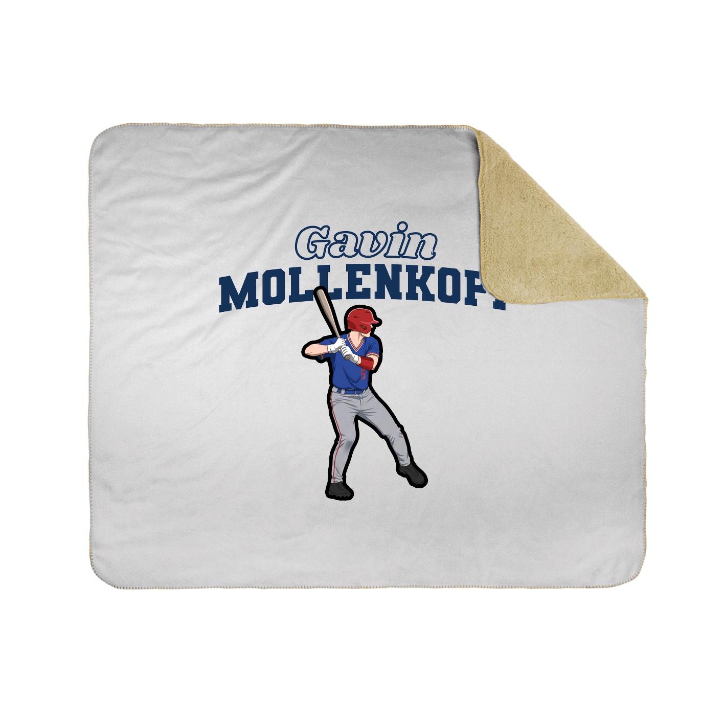 Throw Blanket — Name Arch in White