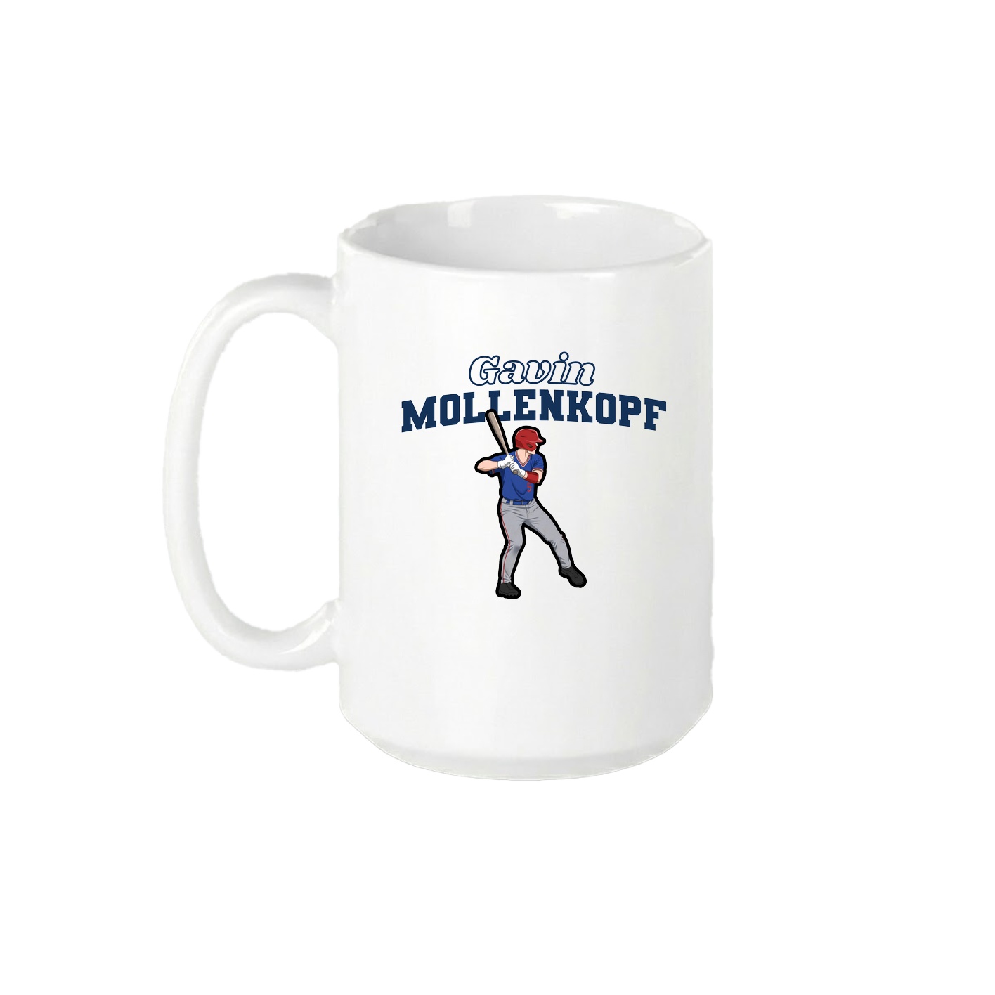 15oz Coffee Mug — Name Arch in White