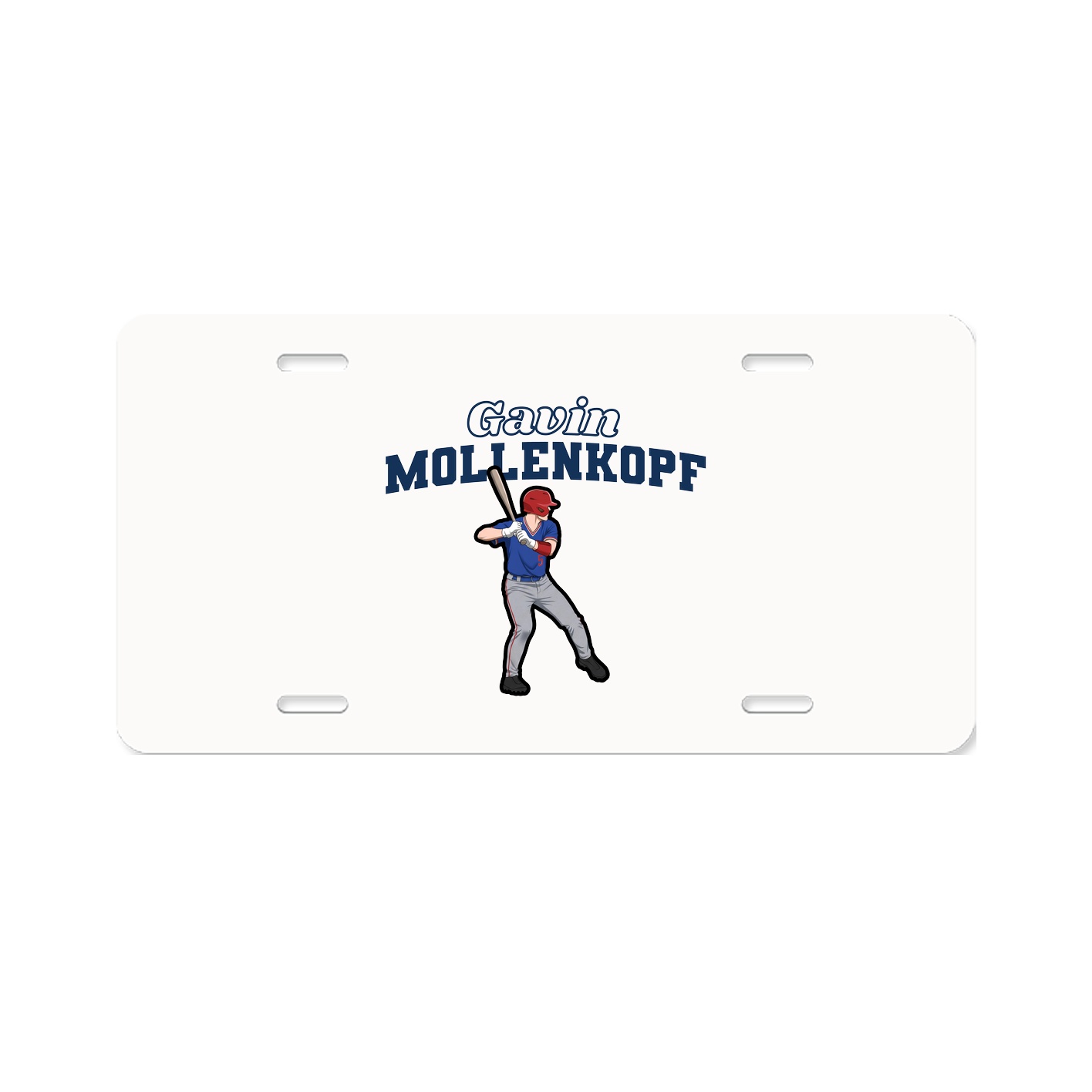 License Plate — Name Arch in Classic