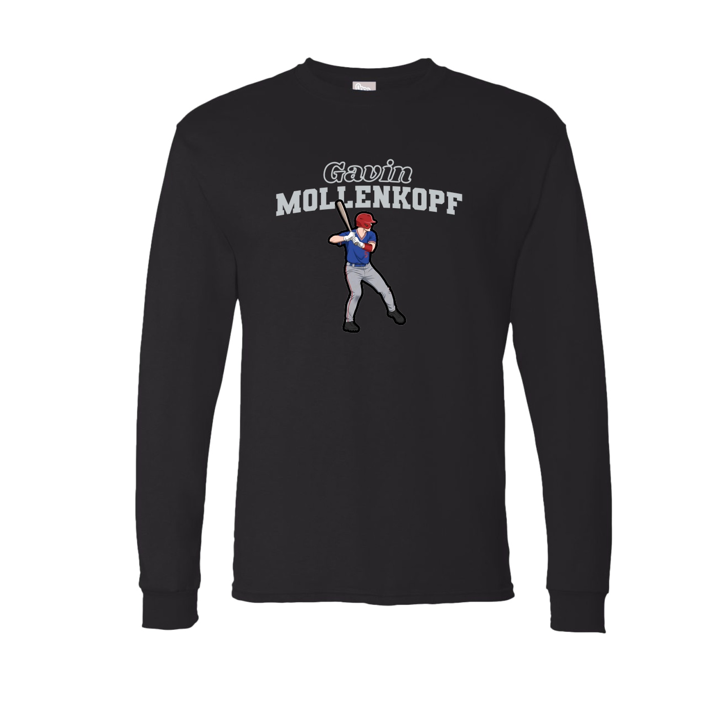 Long Sleeve Tee — Name Arch in Black
