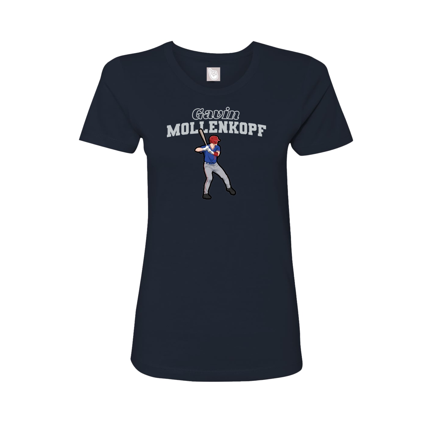 Womens Tee — Name Arch in Navy