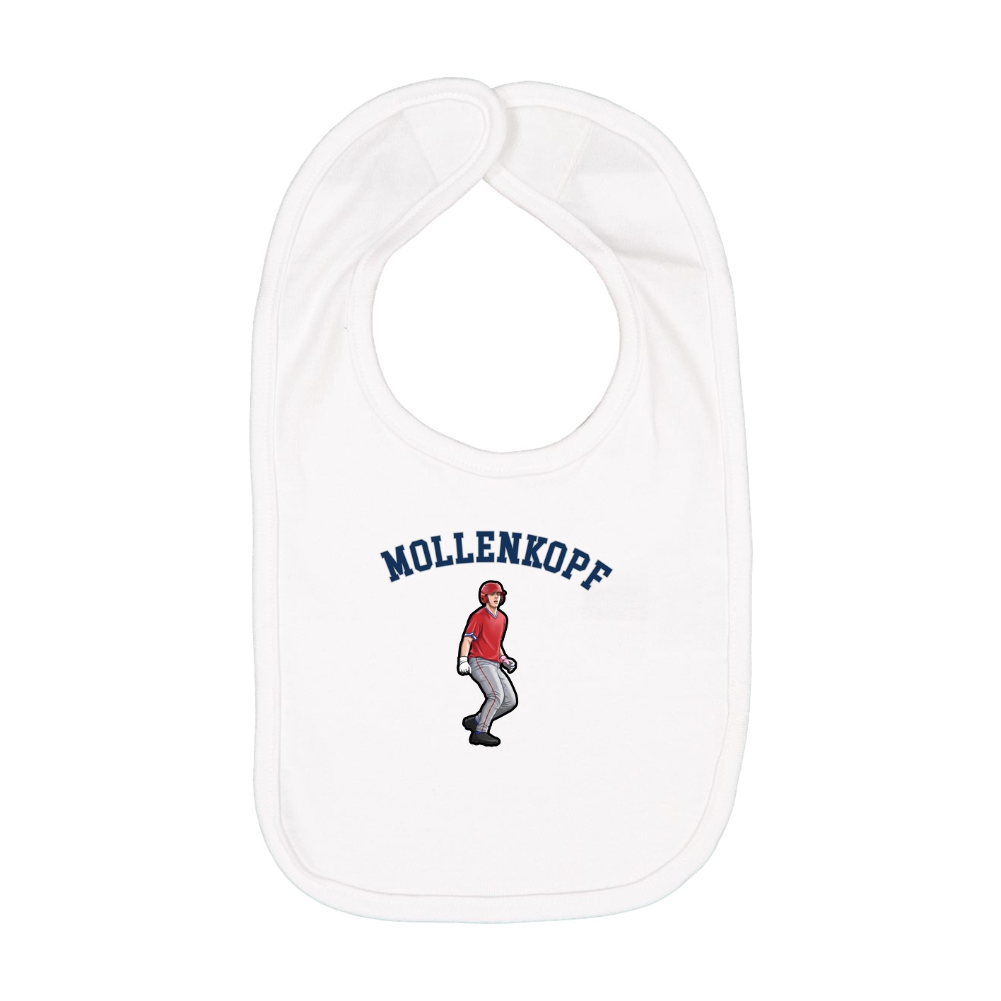 Infant Bib — Shirsey Arch in White