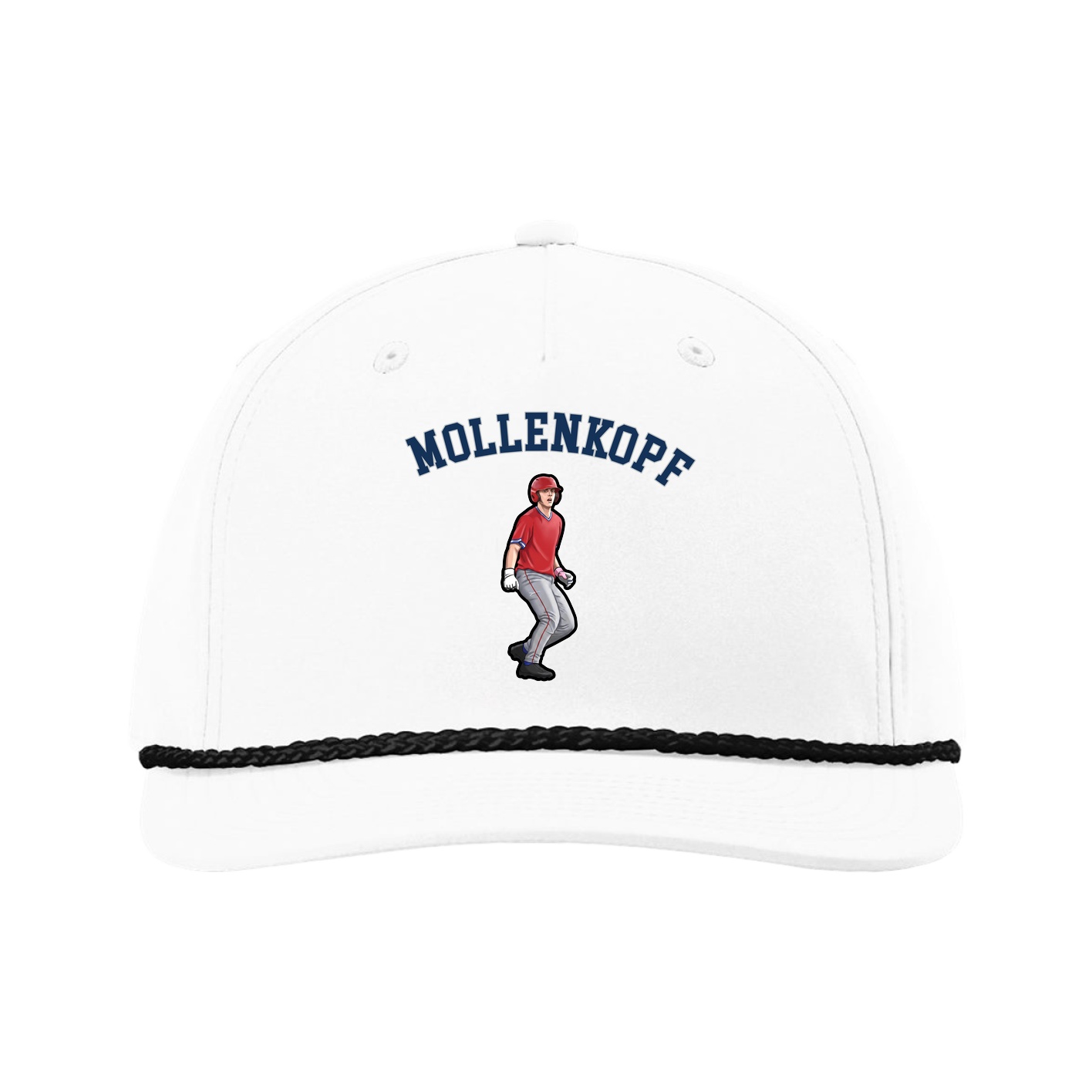 Five-Panel Classic Rope Cap — Shirsey Arch in White